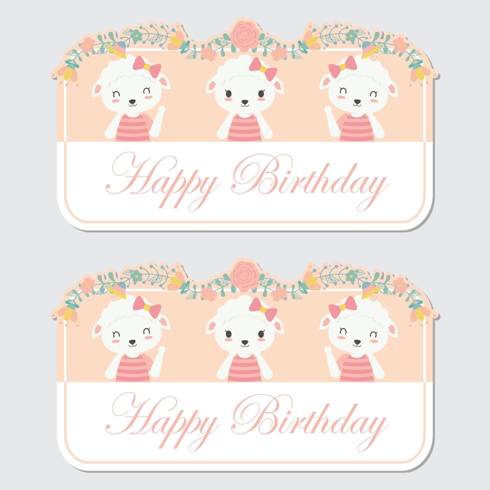 Sheep And Flower For Banner Set