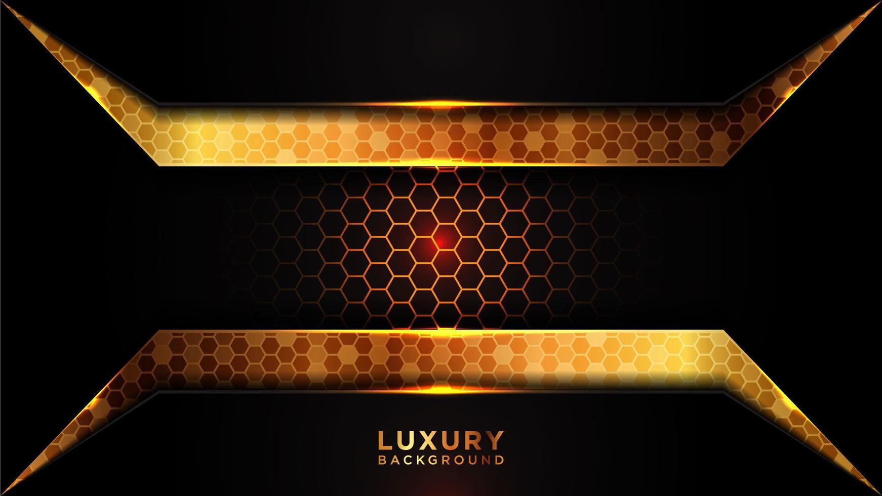 Modern Dark and Gold Overlap Luxury Background vector