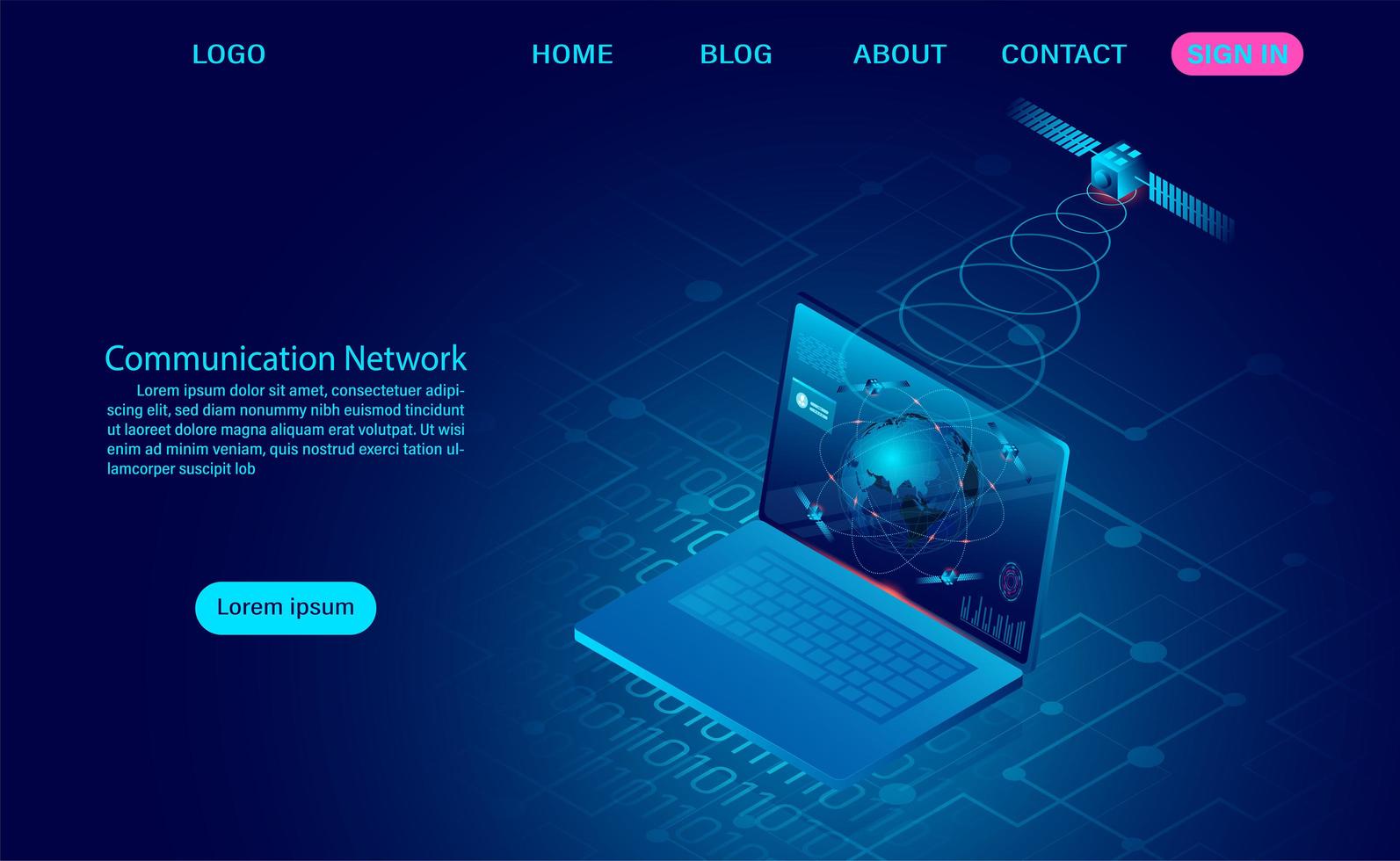 Communication Network Concept vector