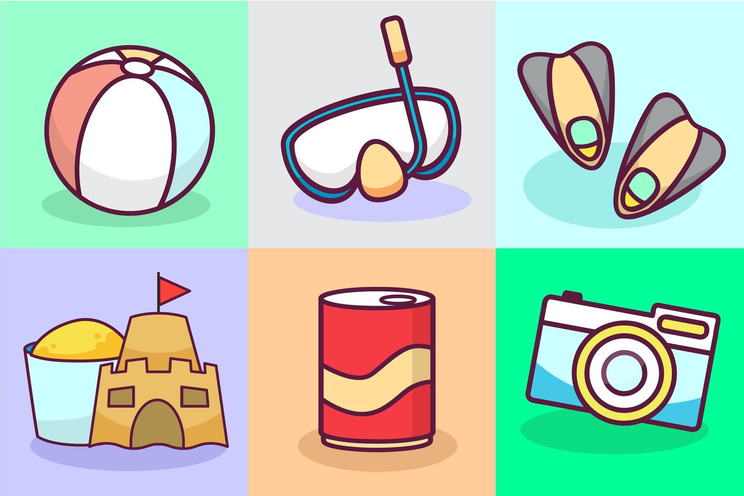 Summer Holiday Element Collection vector