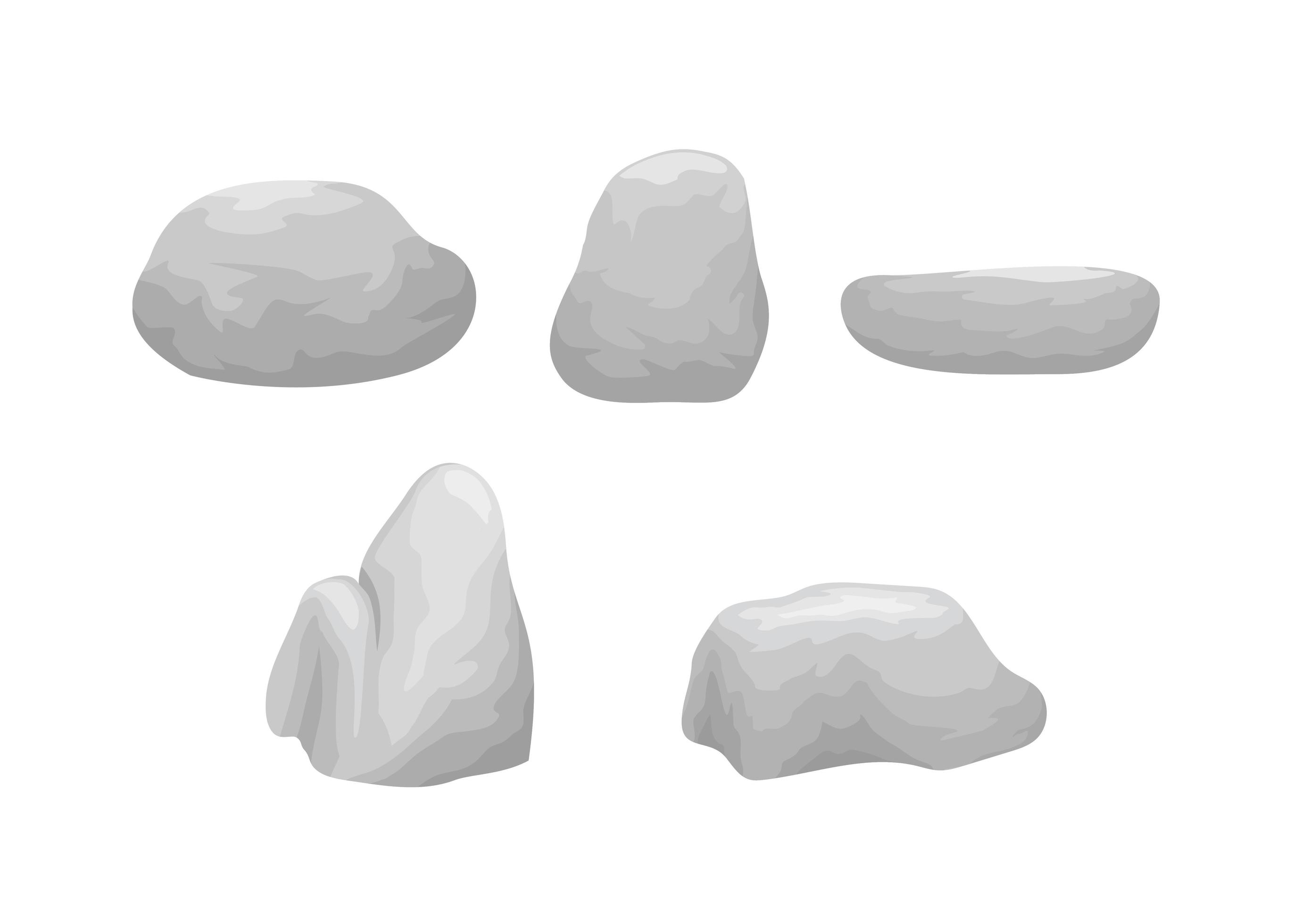 Set of Rocks and Stones 830983 Vector Art at Vecteezy