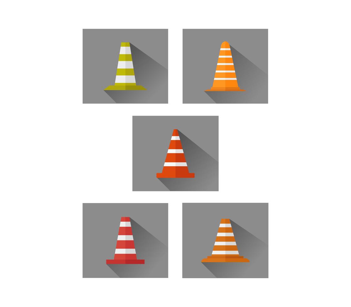 Set of Traffic Cones vector