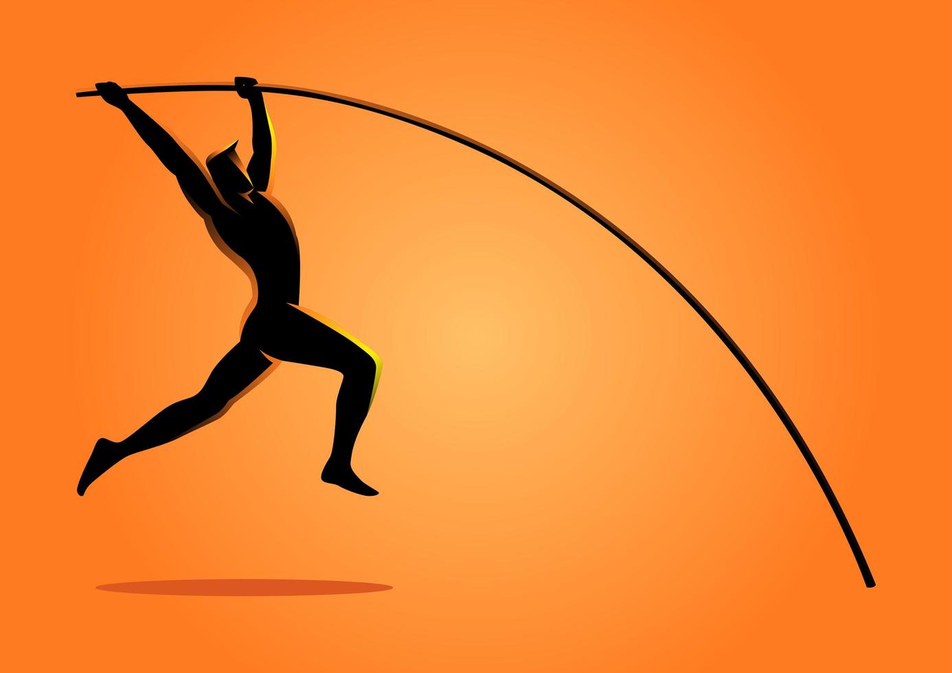 Sport Silhouette Pole Vaulter vector