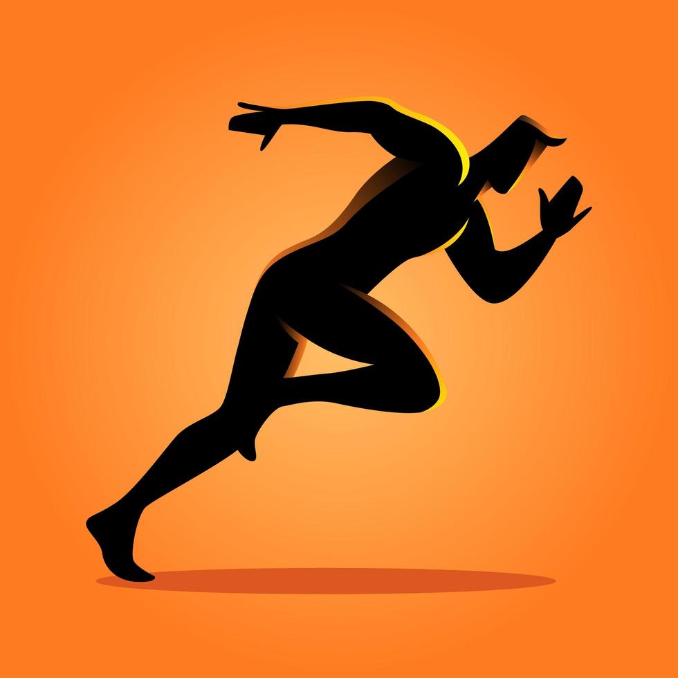 Sport Silhouette Sprinter vector