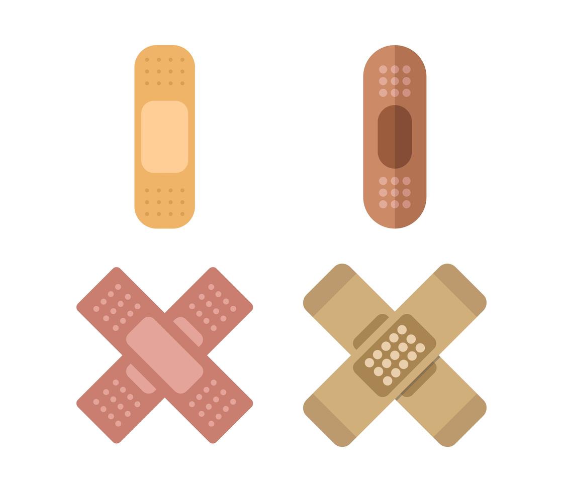 bandage set on white background vector