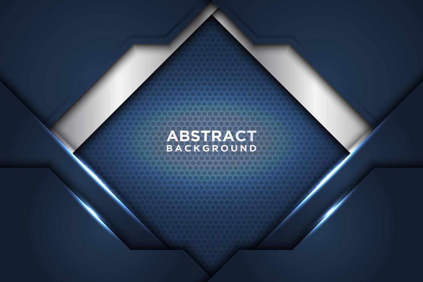 Blue and White Geometric Overlap Background  vector