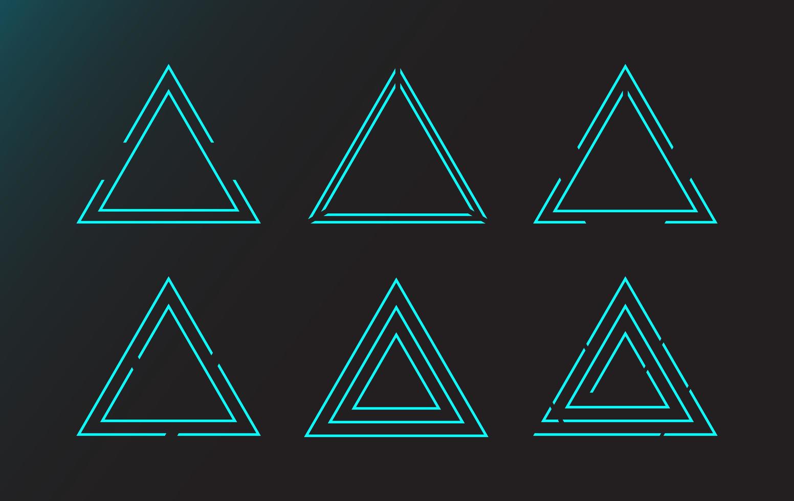 Simple Triangle HUD Interface Elements vector