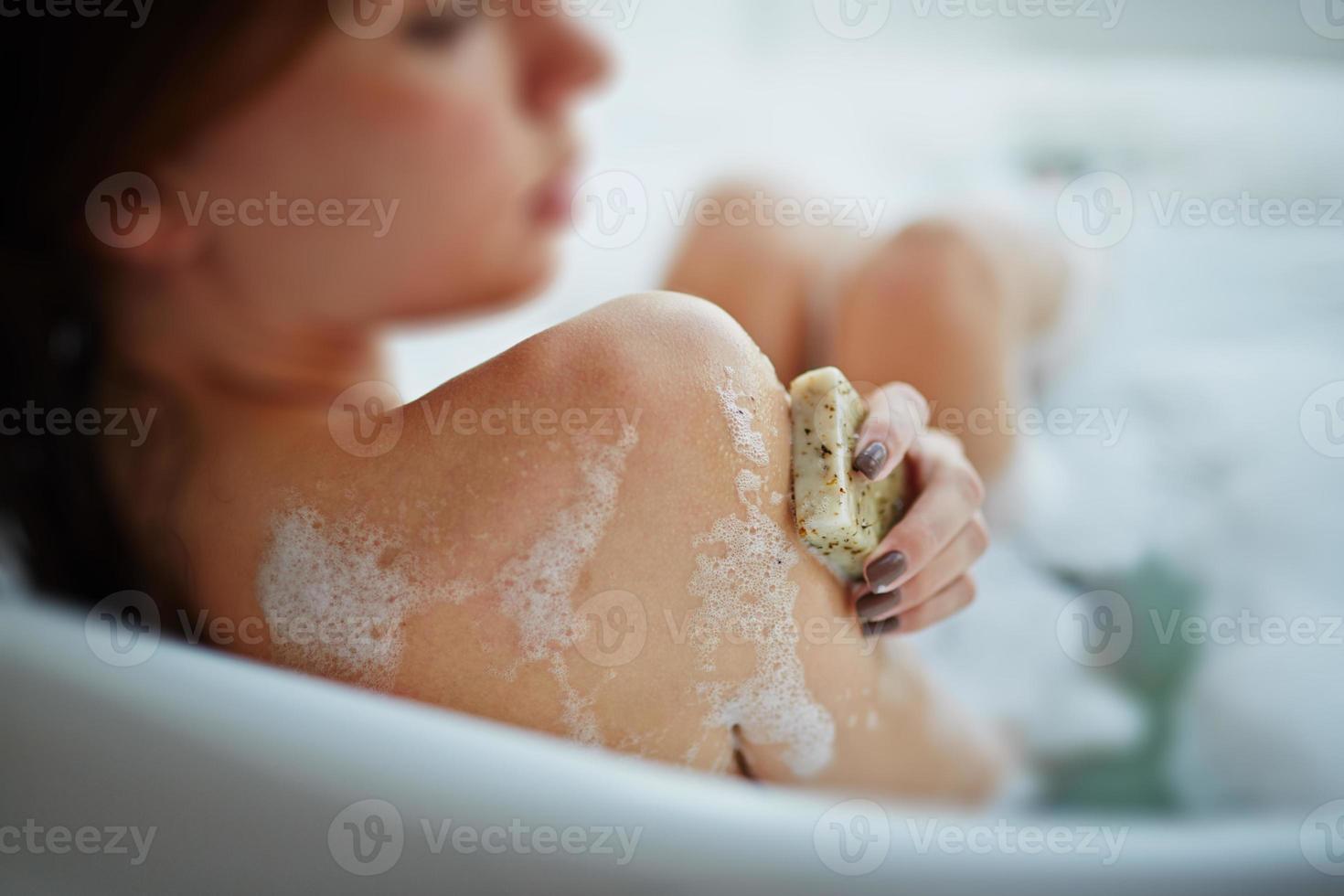 Relaxing in bath photo