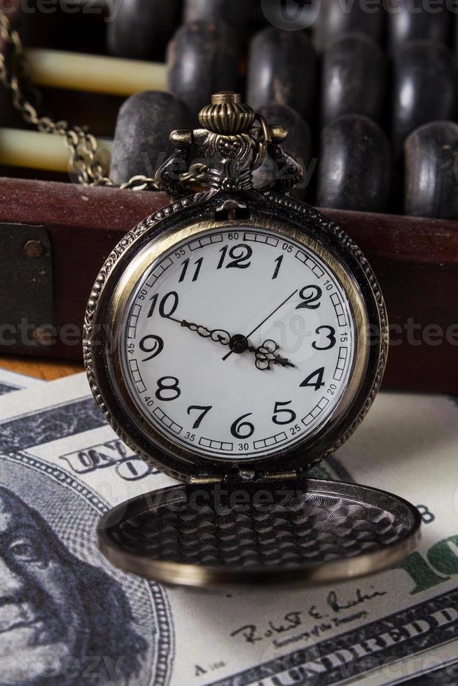 Time is money,vintage color. photo