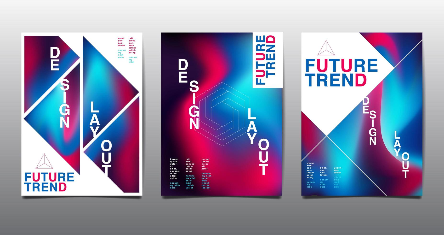 Gradient Template Design vector