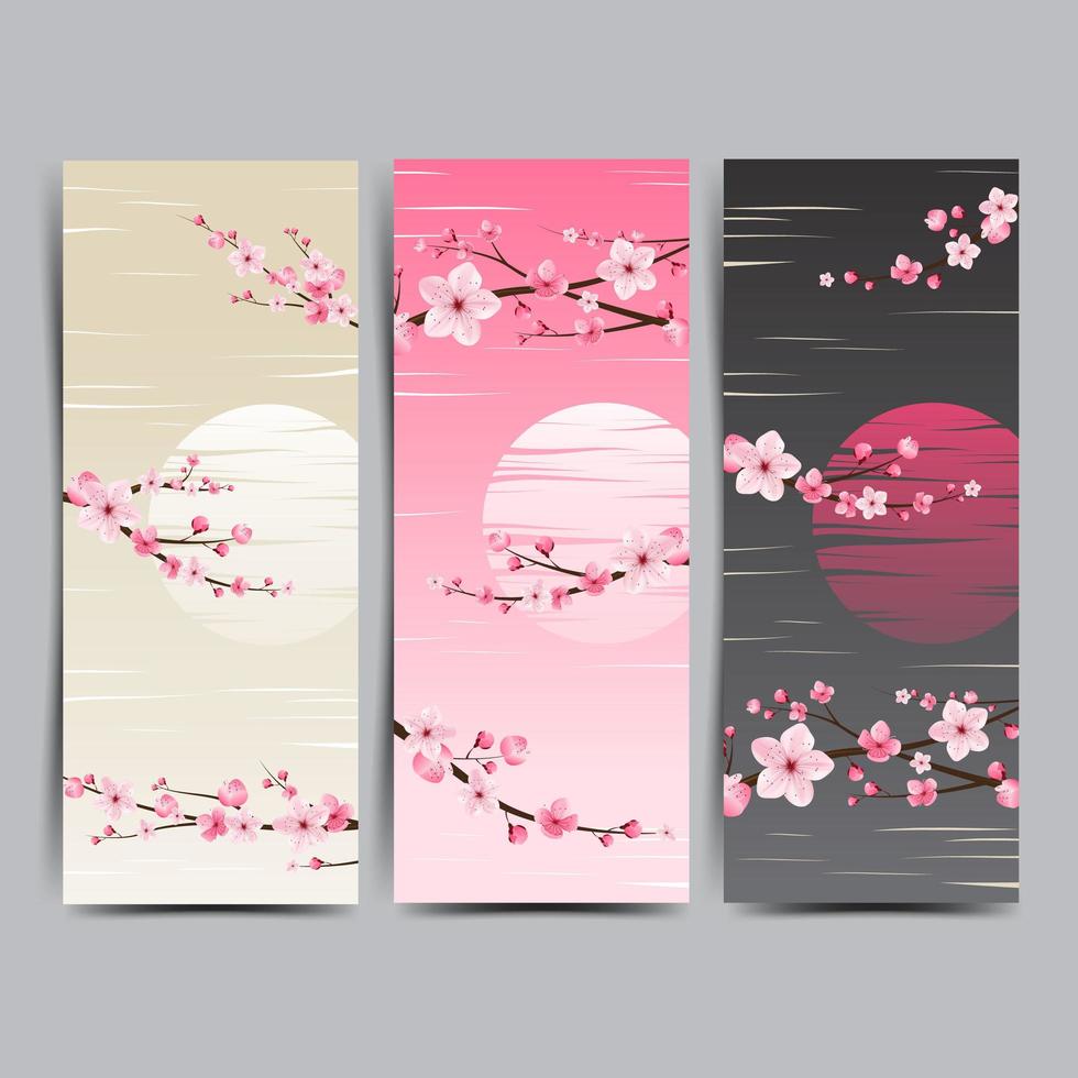Cherry Blossom Background Banner vector