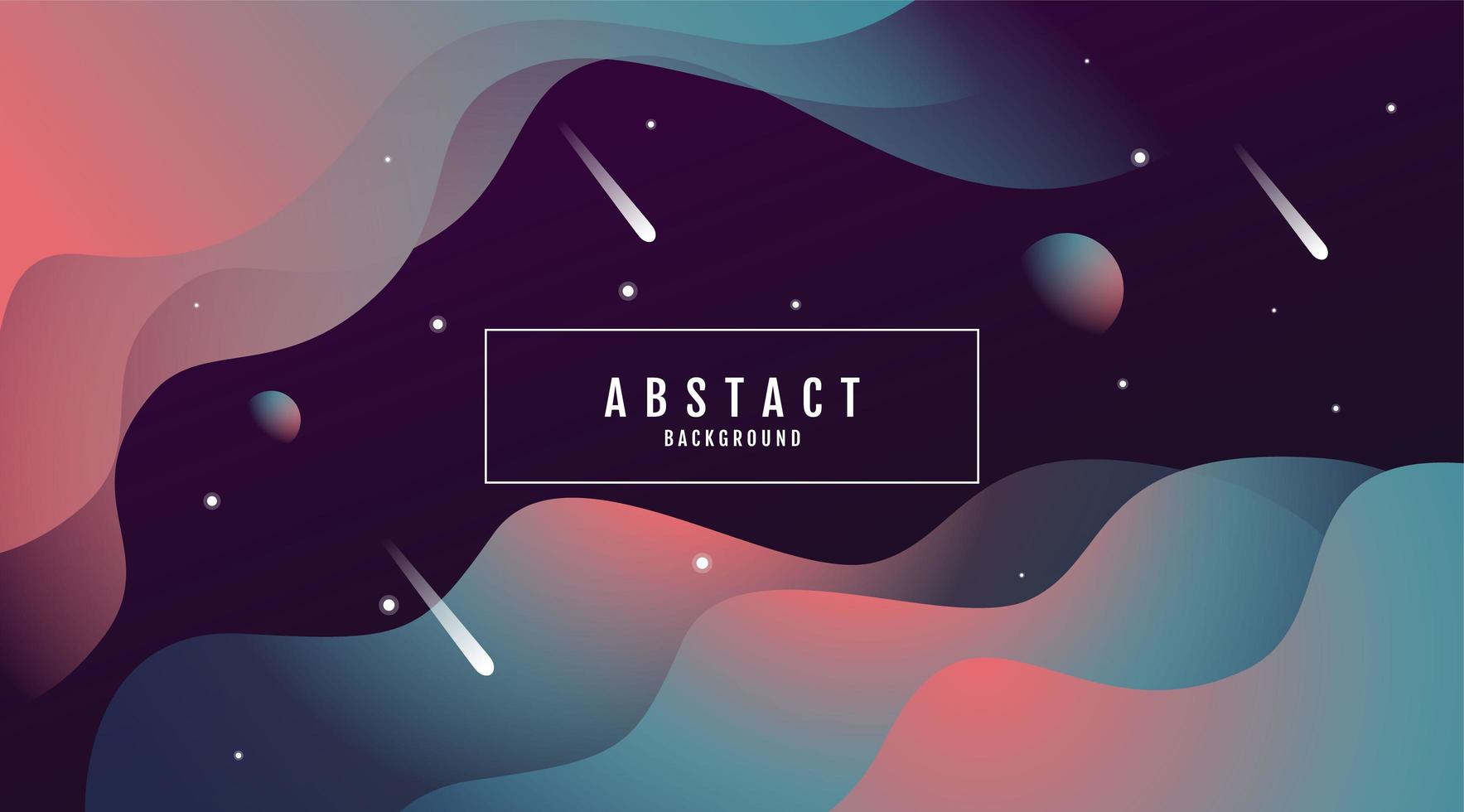 Wavy Abstract Space Style Gradient Design vector