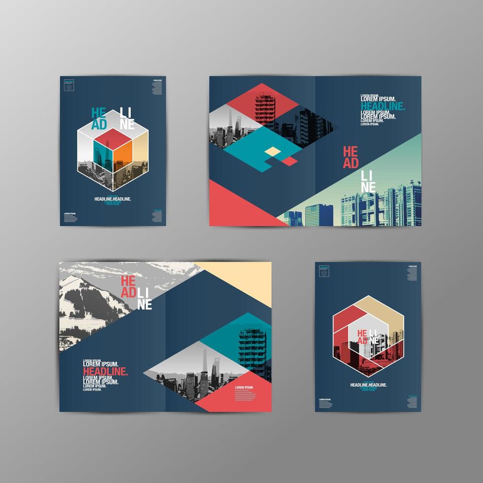 Geometric Brochure Design  vector