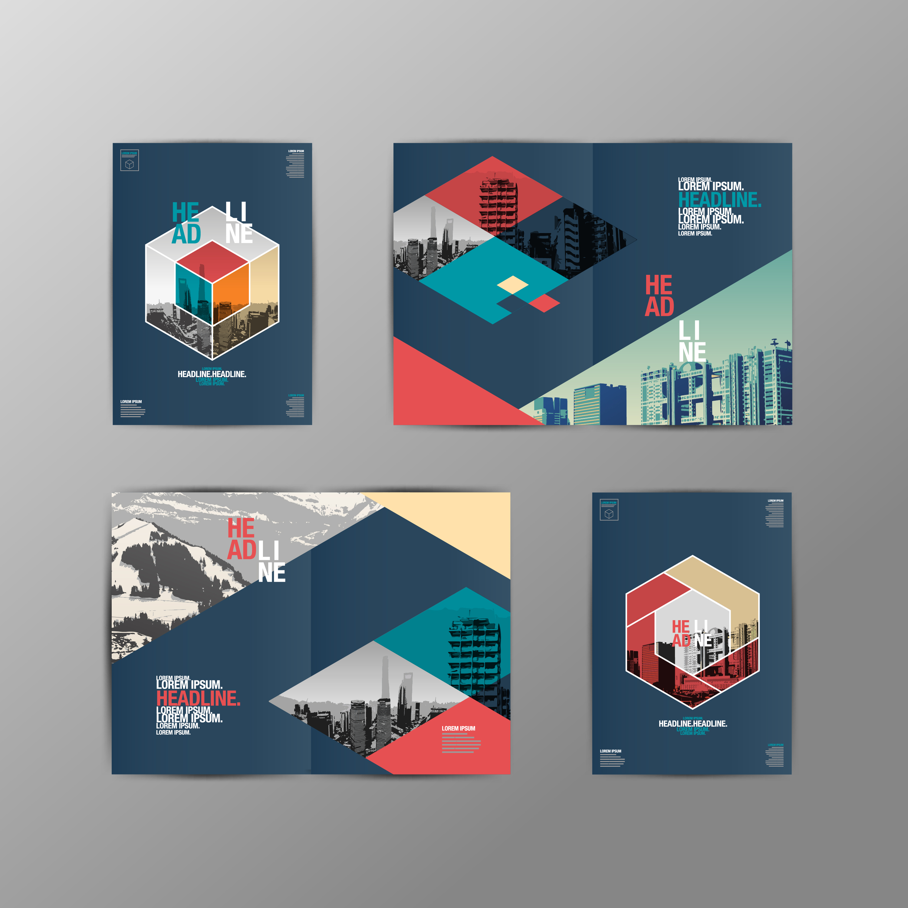 Geometric Brochure Design 833357 Vector Art at Vecteezy