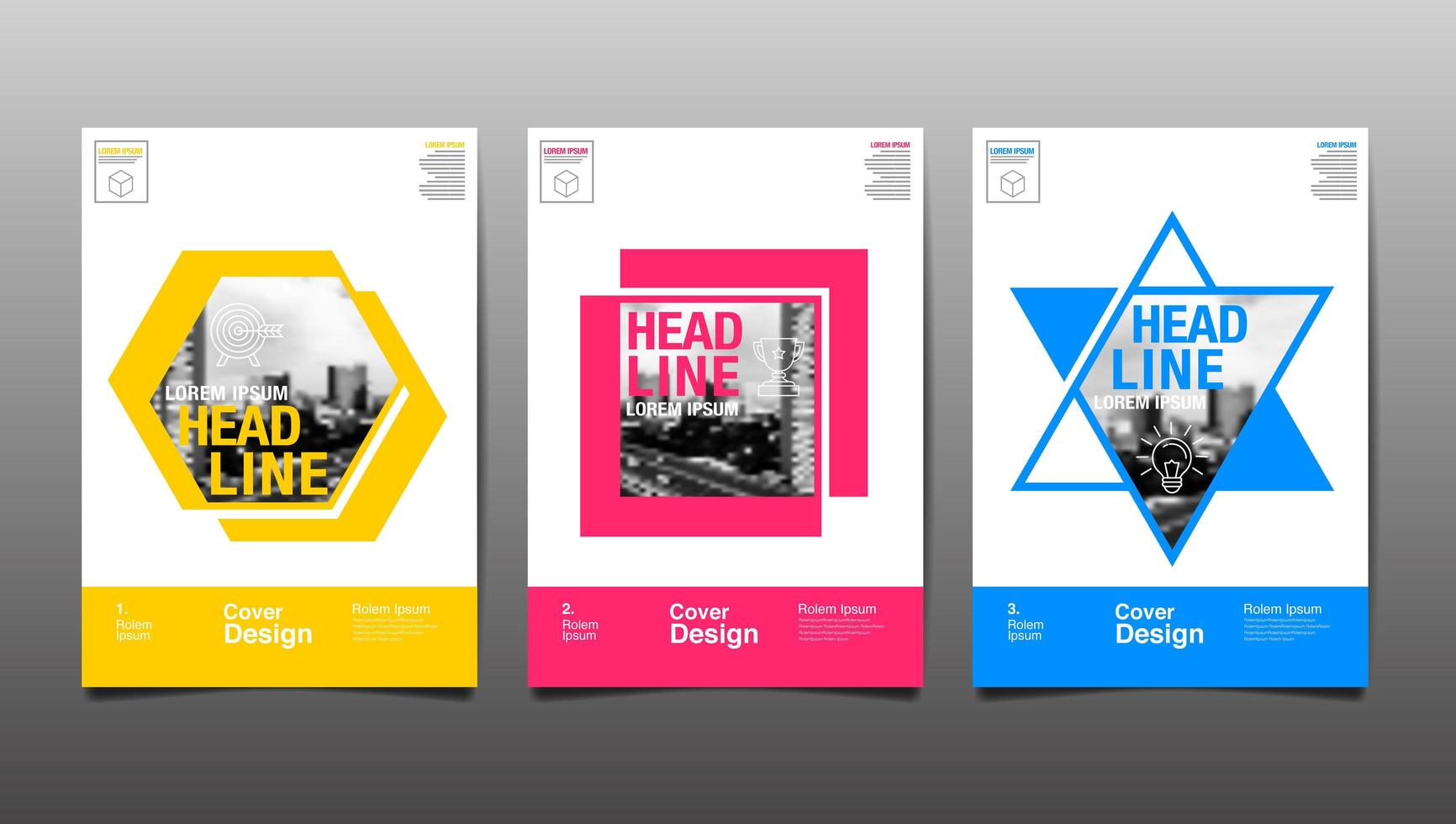 Layout Design Template with Colorful Shapes vector