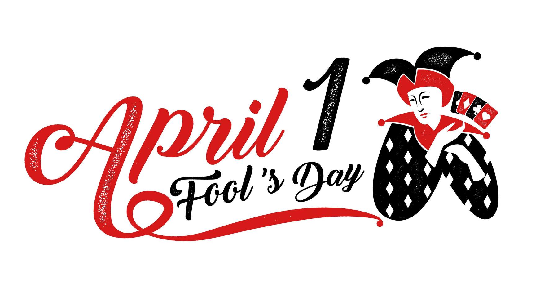 April fool's day typography vector