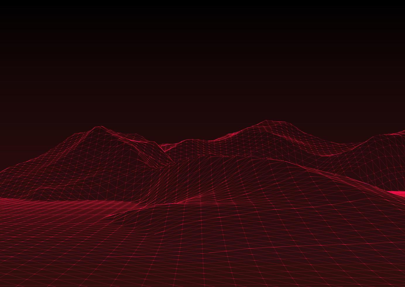 Modern Wireframe Terrain Landscape Background