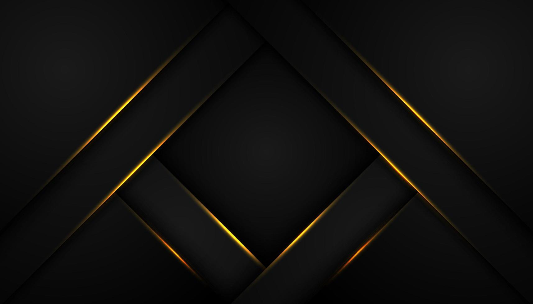 Black Abstract Background with Diamond-Shape Layers vector