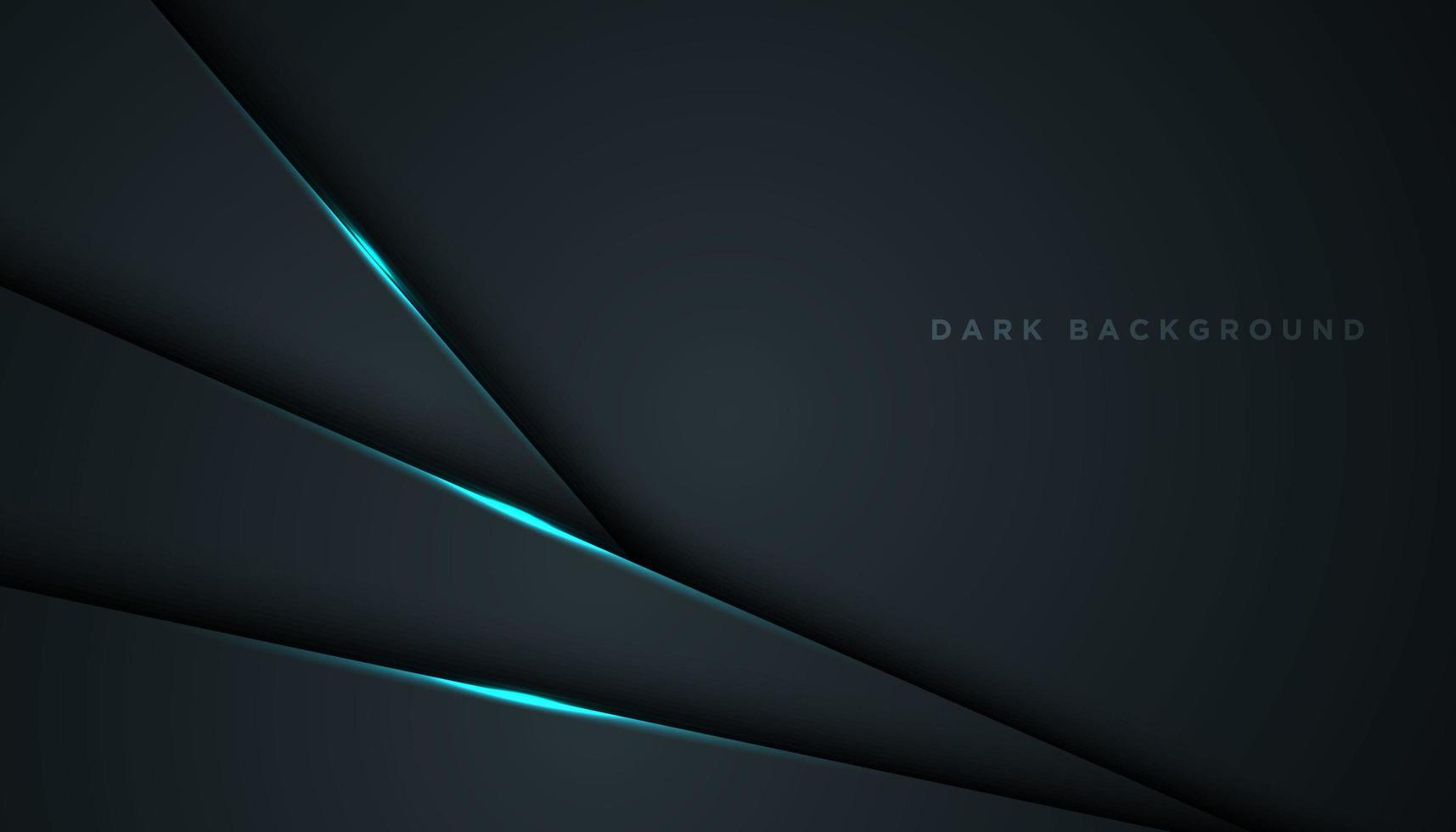 Abstract Black Background with Shining Blue Diagonal Layers vector