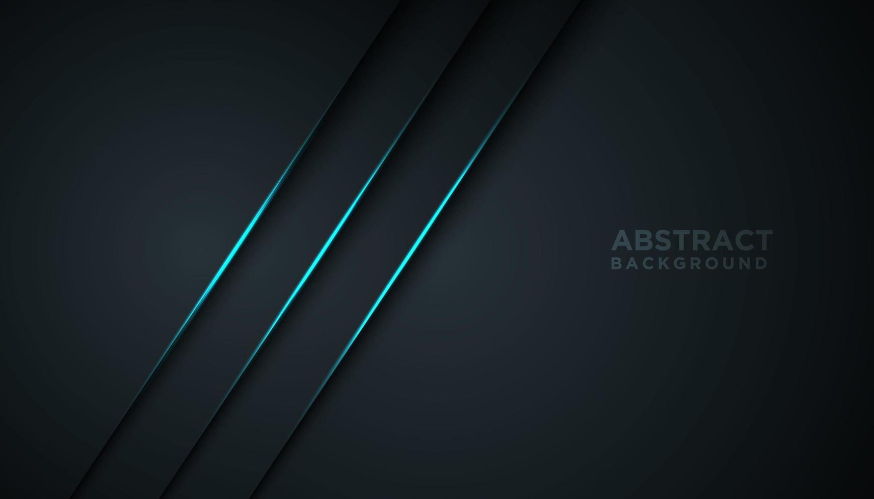 Abstract Black with Blue Shining Diagonal Lines Background vector