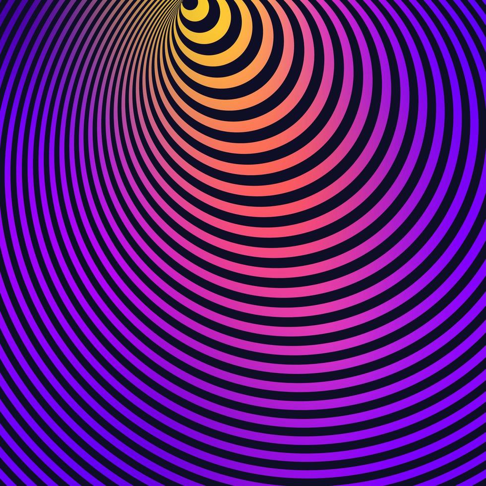 Colorful Optical Illusion Striped Background vector