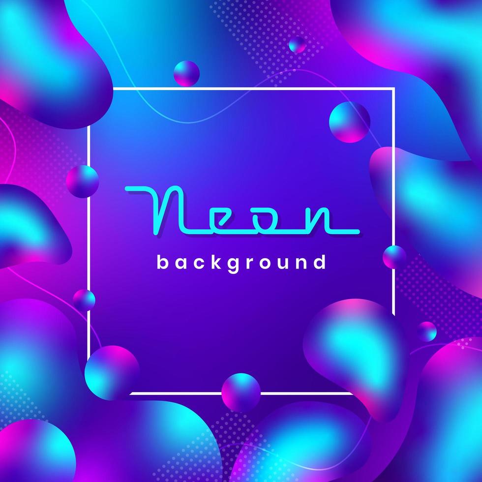 Neon Liquid Shapes Background vector