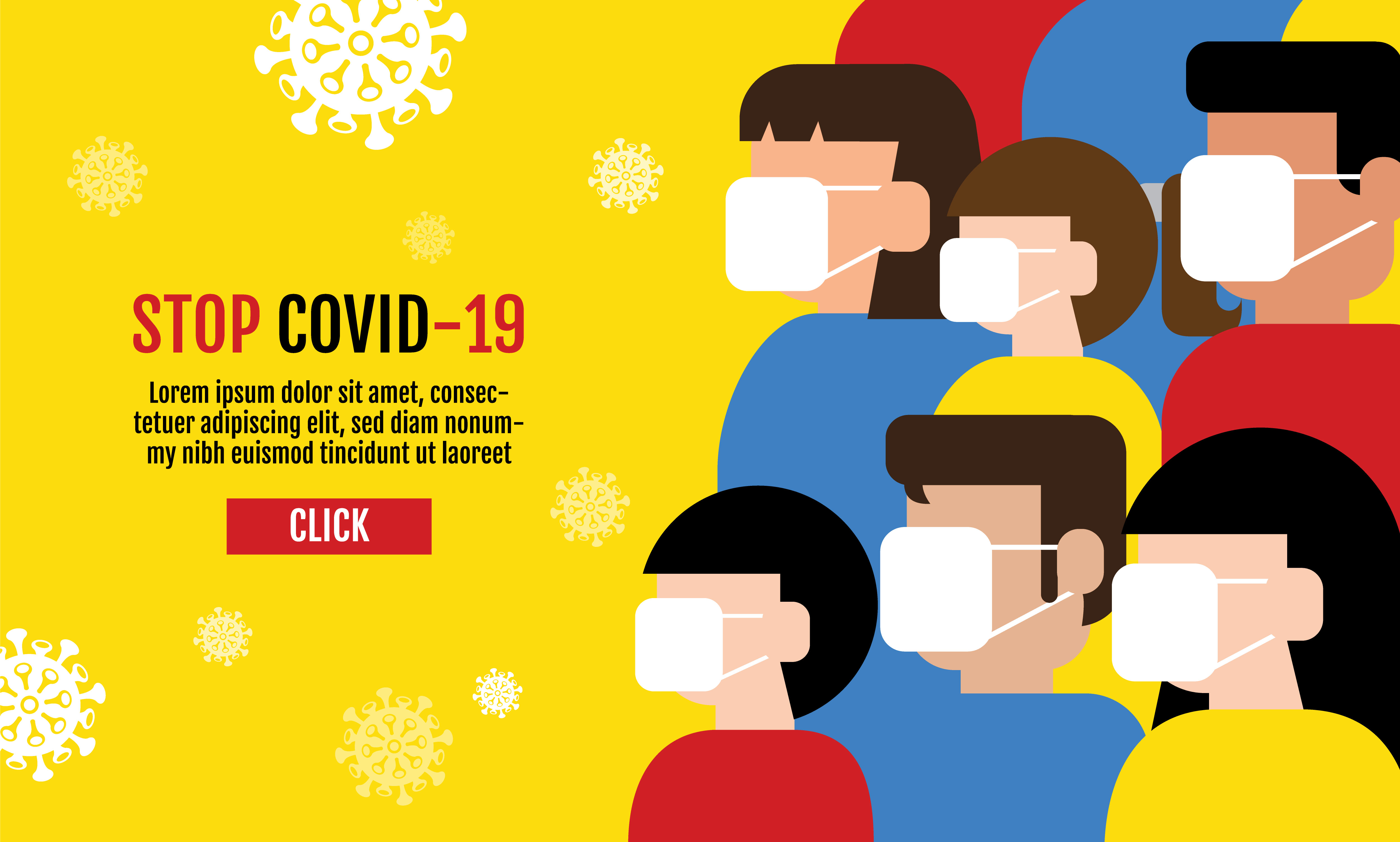 People Wearing Masks Covid-19 Design - Download Free ...