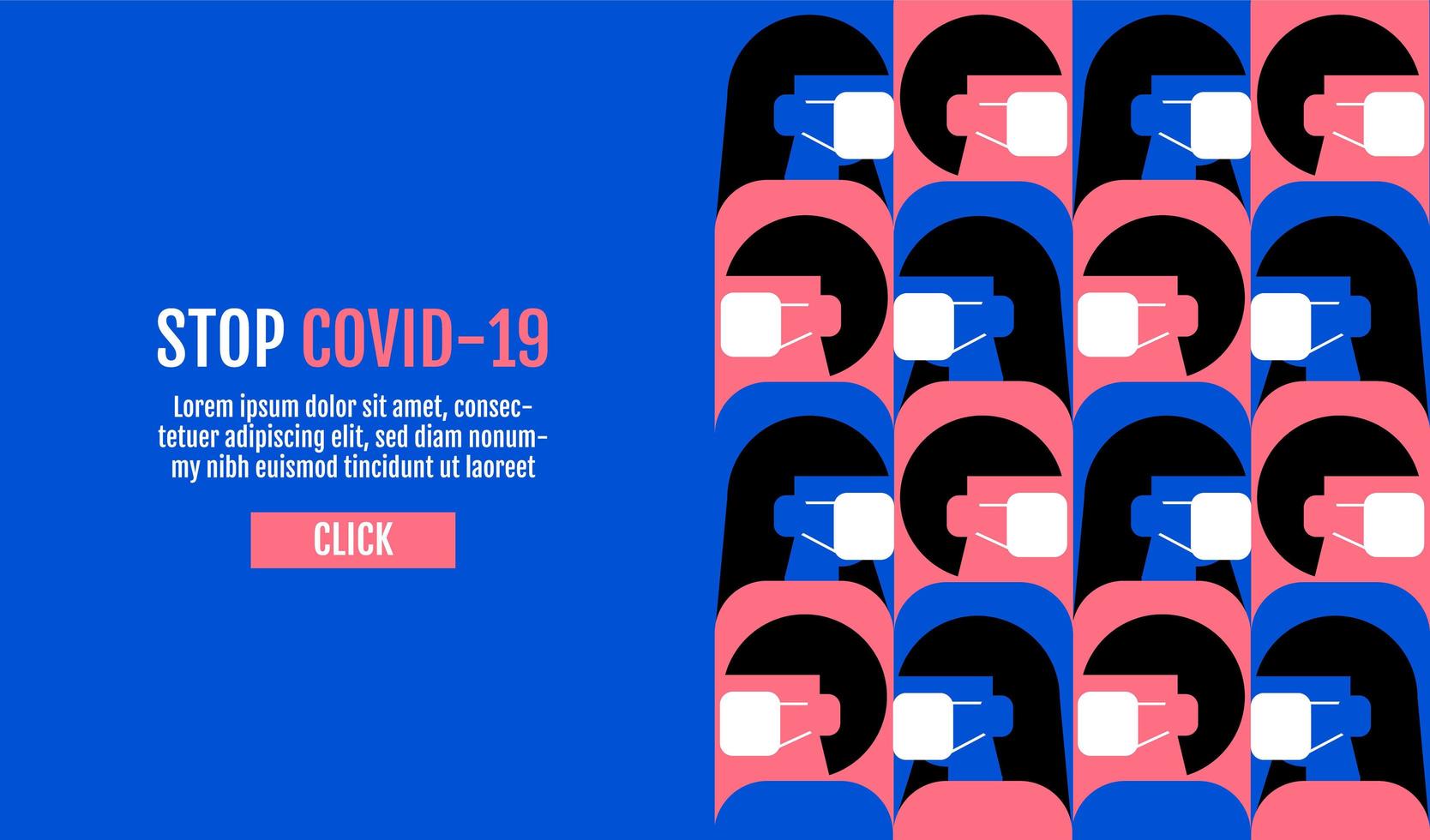 Flat Design Stop Covid-19  vector