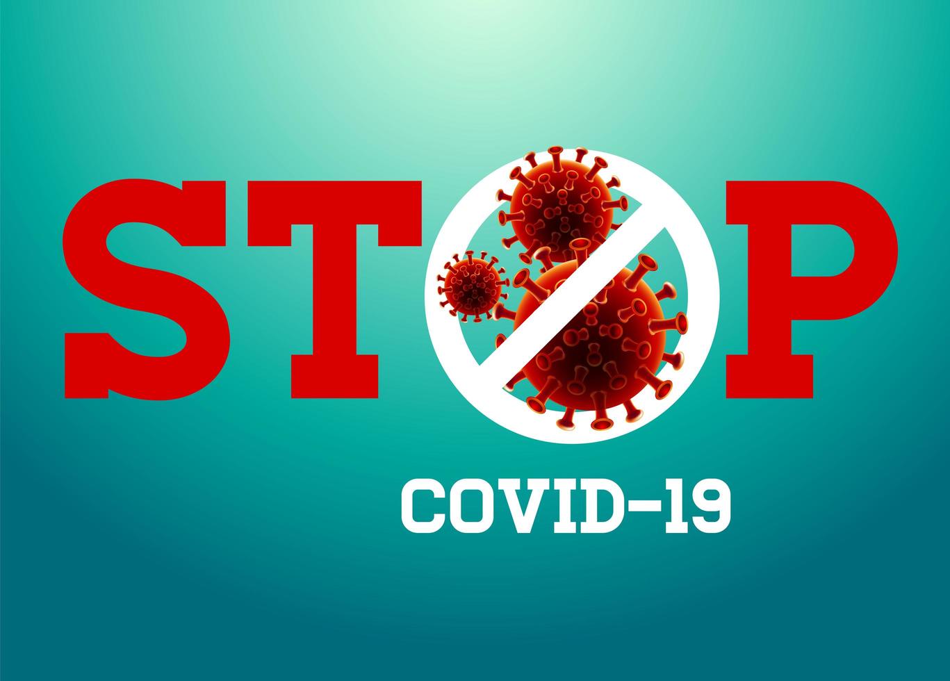 detener el diseño del coronavirus covid-19 vector