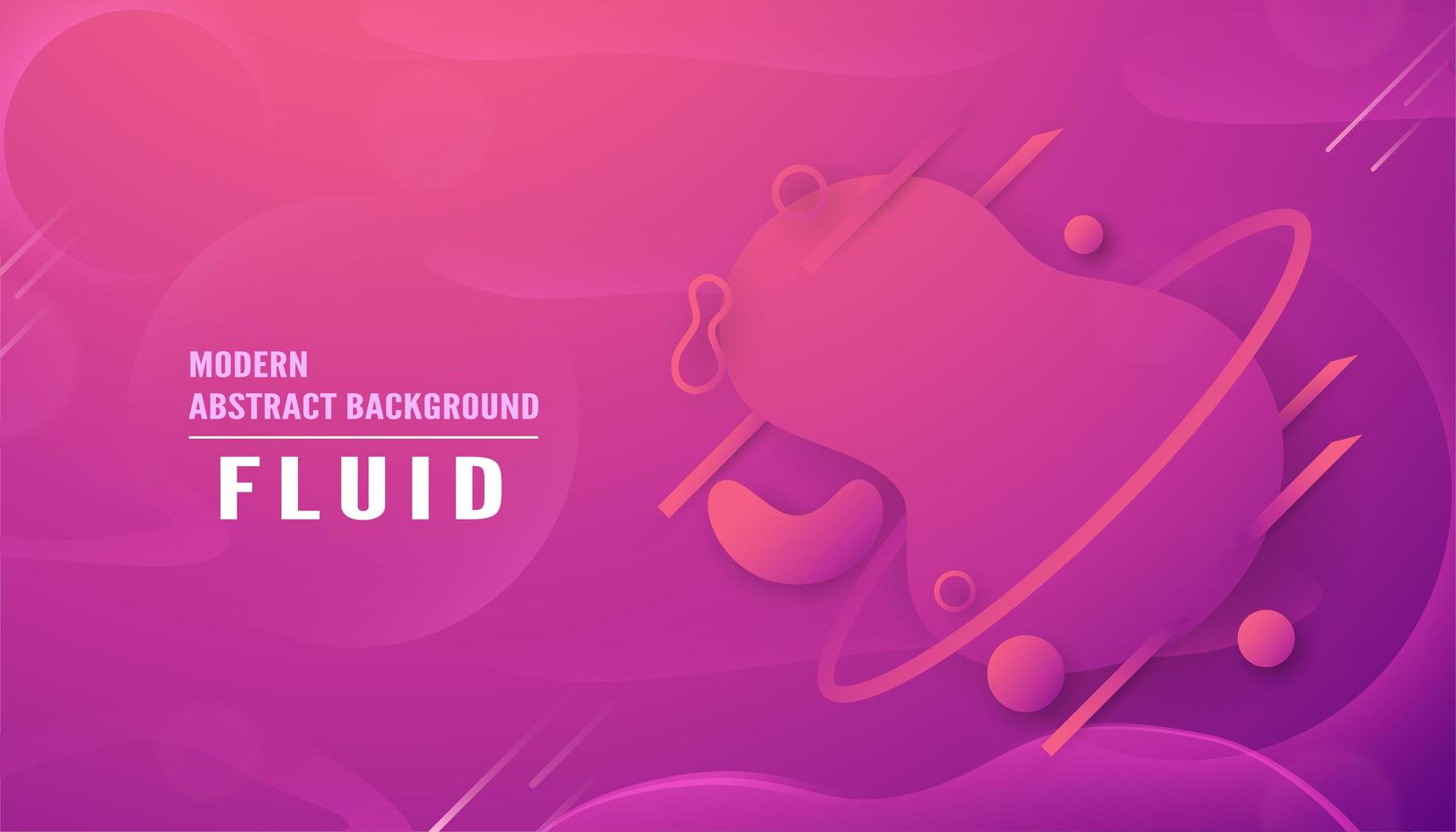 Bright Pink Modern Fluid Shapes Gradient Background  vector