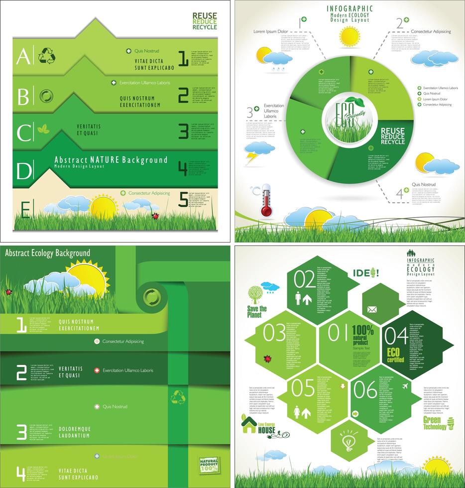 ecología naturaleza infografía vector