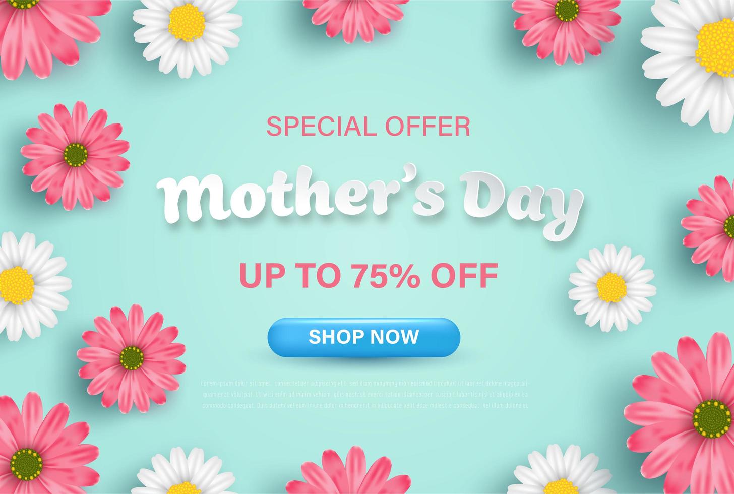 Mother's Day Special Offer Sales Banner vector