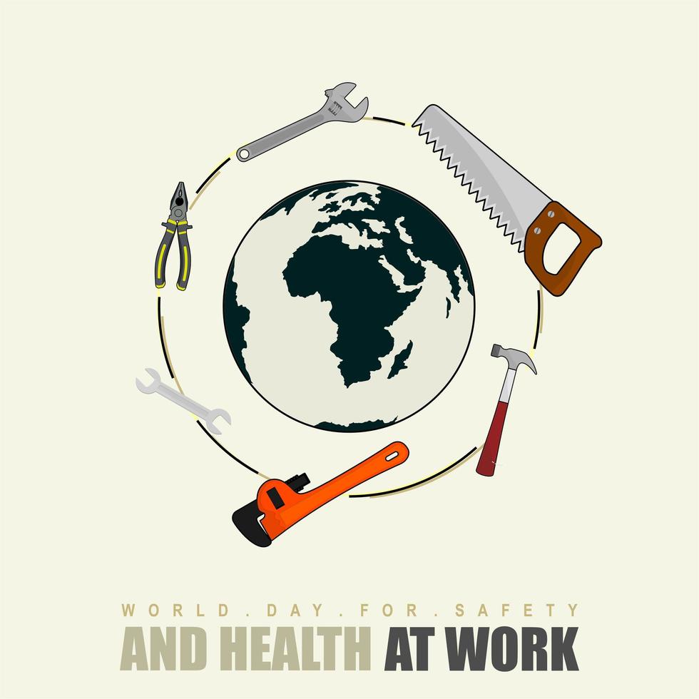 International Work Day Hand Tools Design vector