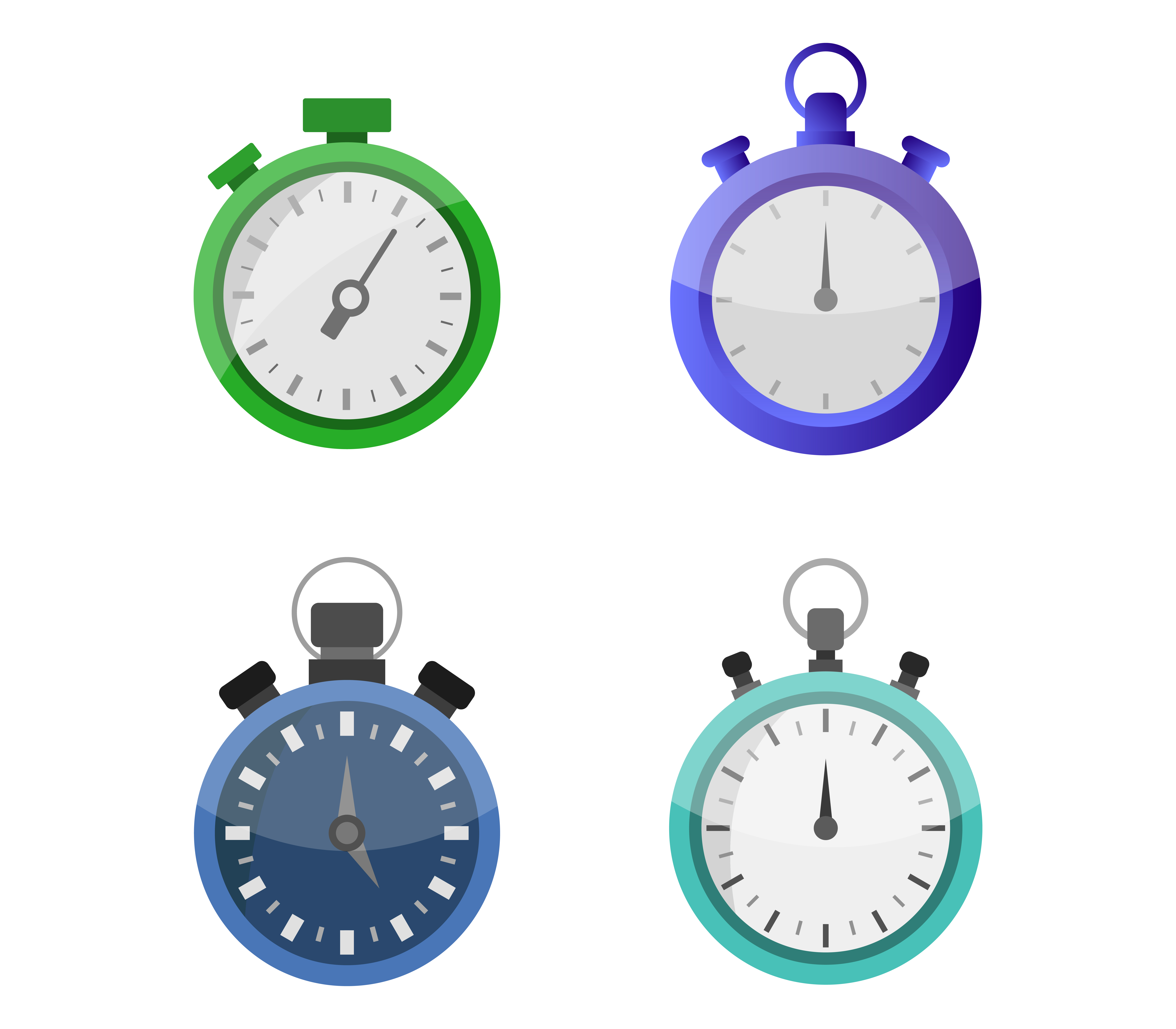 Set of Stopwatch Icons 833773 Vector Art at Vecteezy