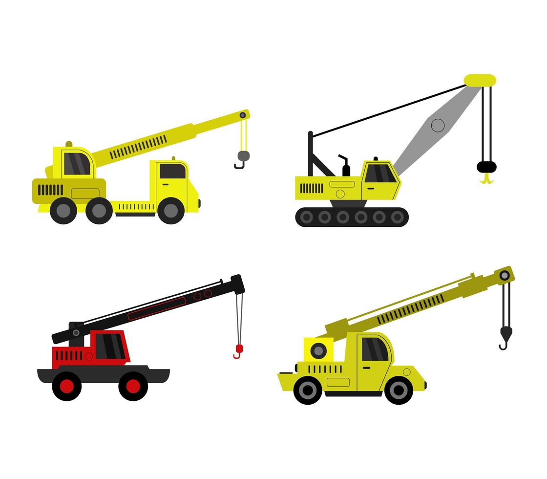 Set of Cranes Icons  vector