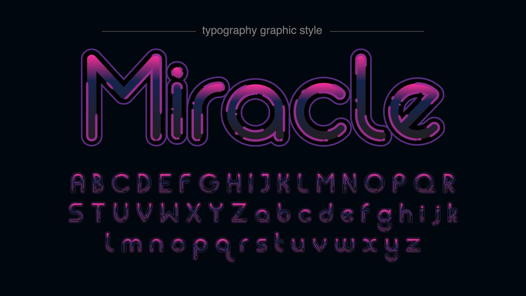 Vibrant Purple Ink Typography vector