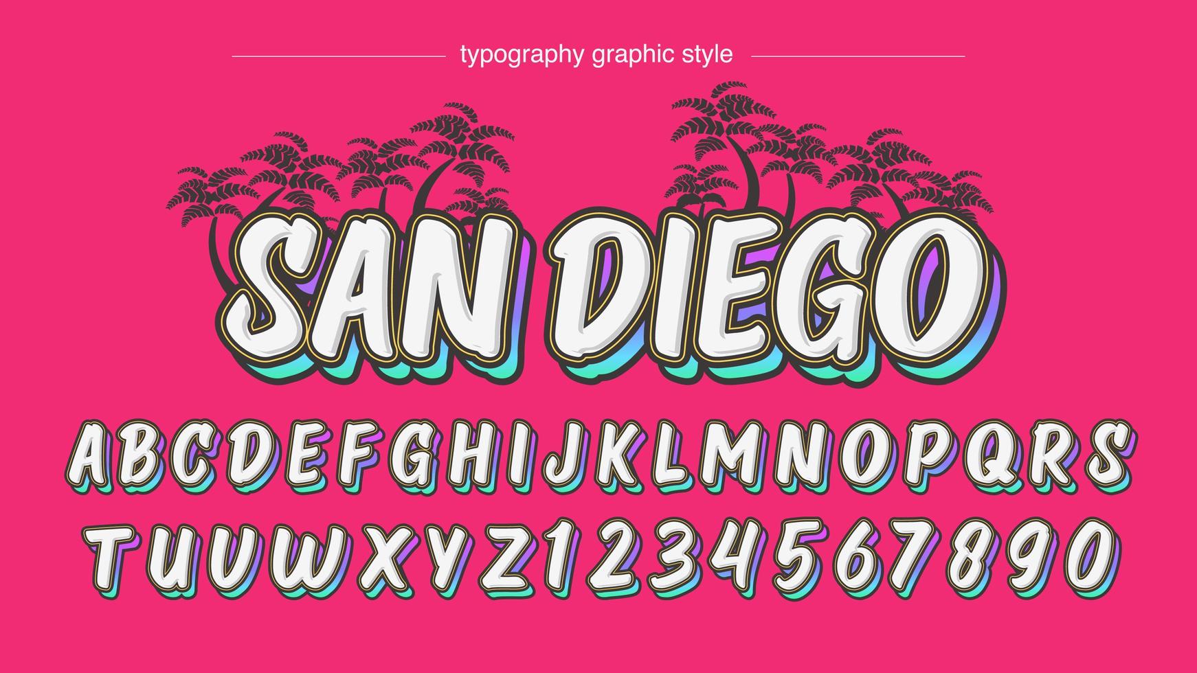 White and Colorful Calligraphy vector