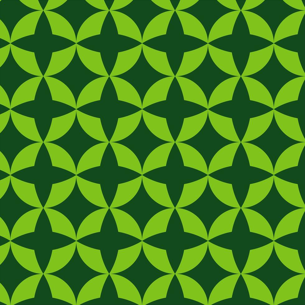 Green Retro Geometric Shape Pattern vector