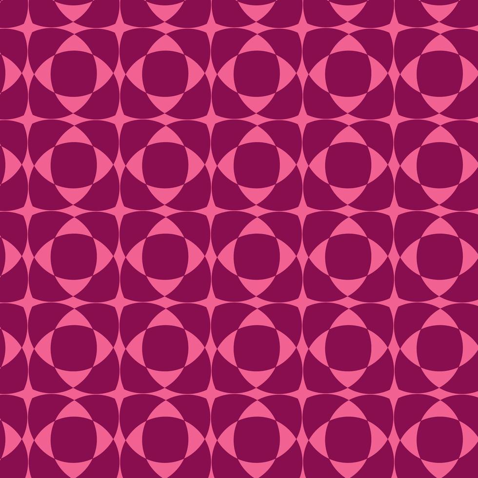 Dark and Light Pink Geometric Retro  Pattern vector