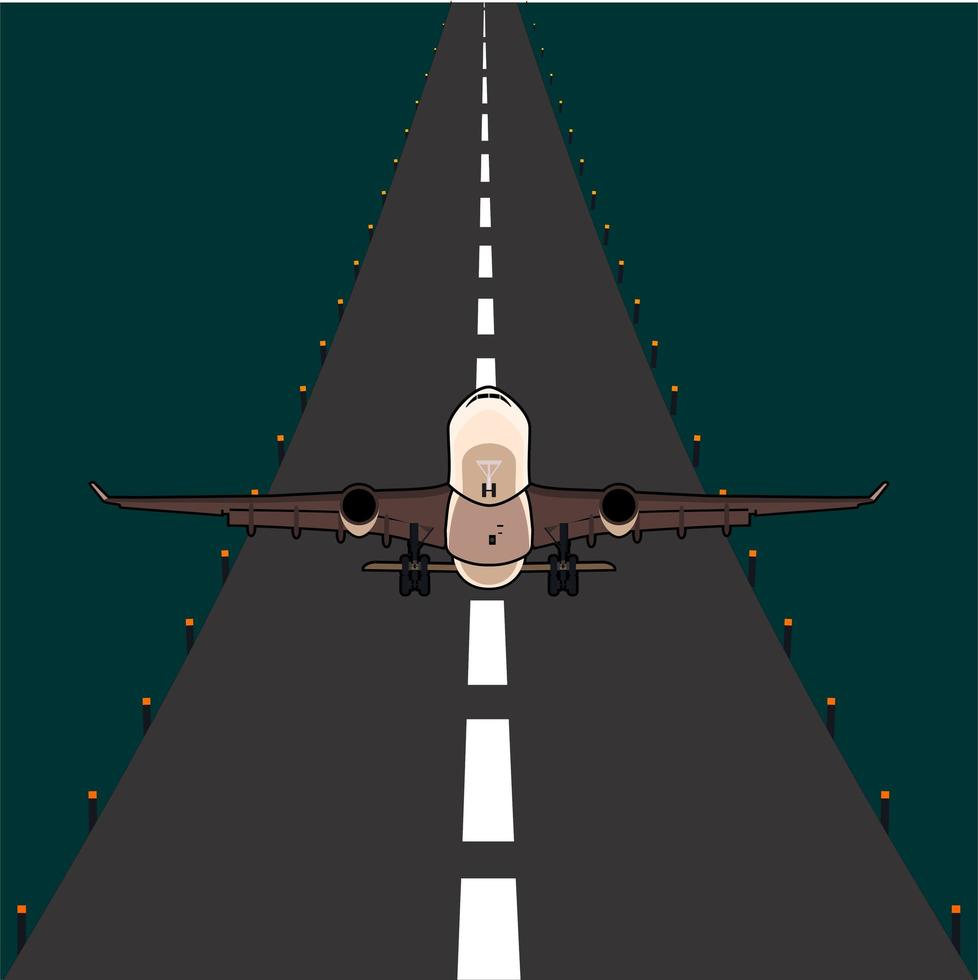 Air Plane Taking Off at Airport vector