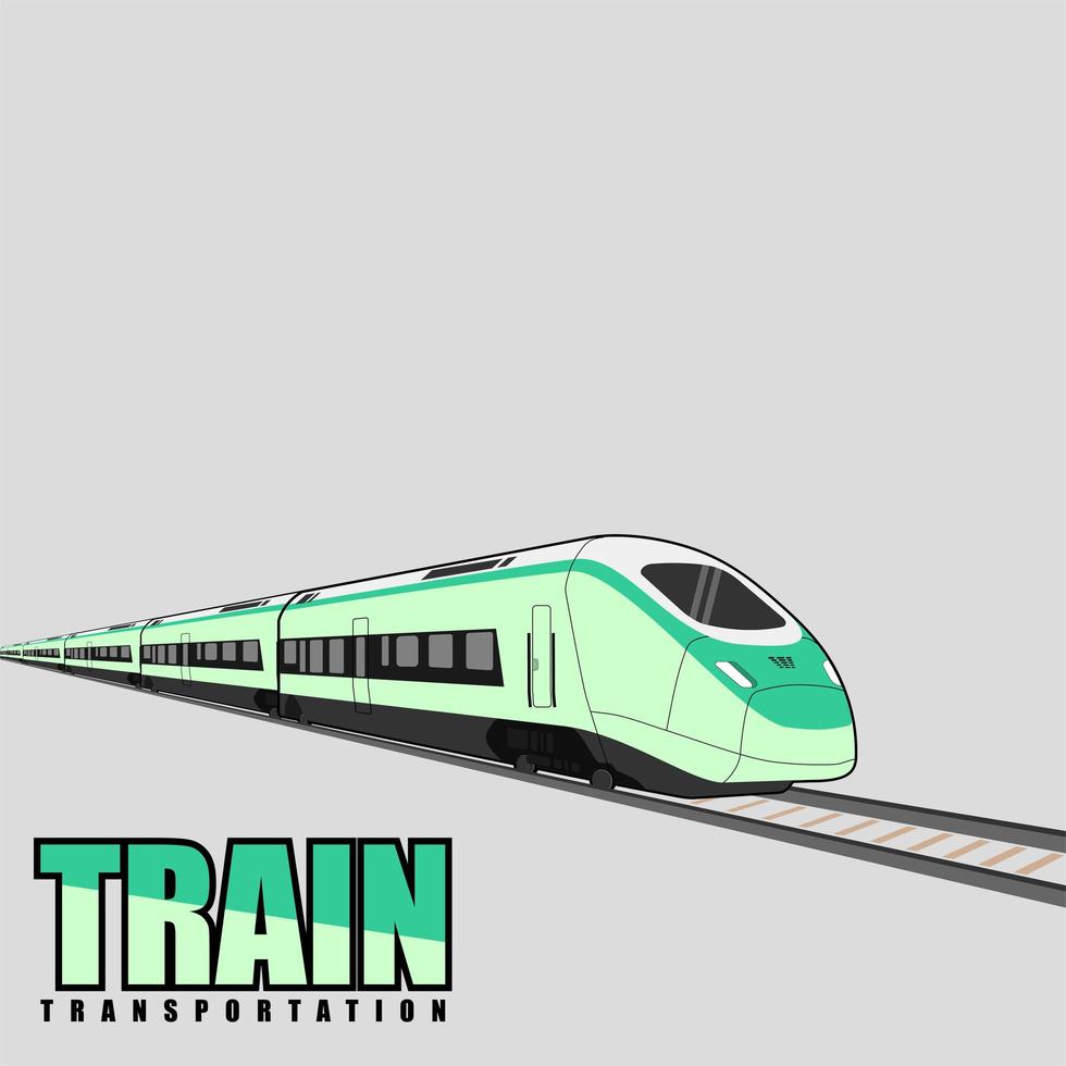 High Speed Commuter Train vector