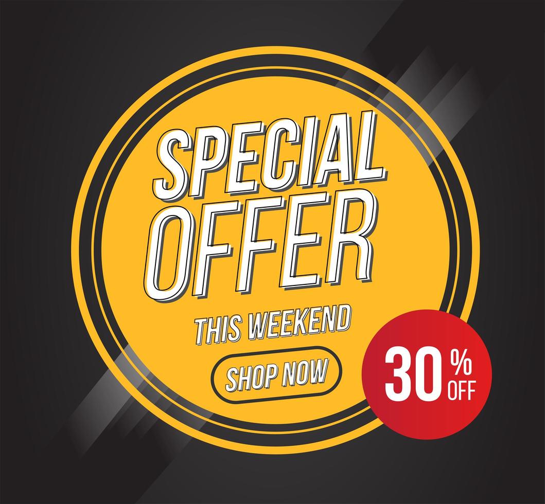 Circular Special Offer Banner vector