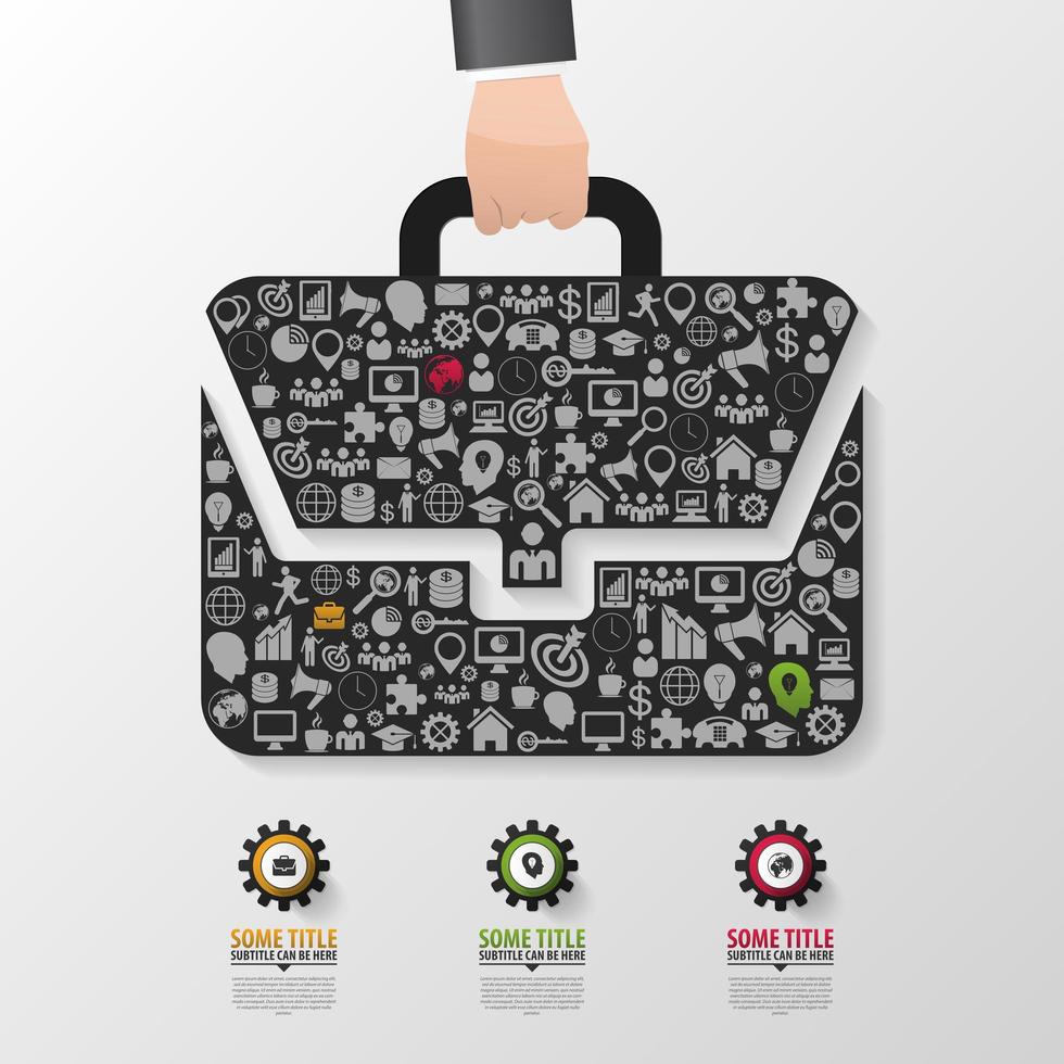 Business Infographic Elements in Briefcase Download Free Vectors, Clipart Graphics & Vector Art