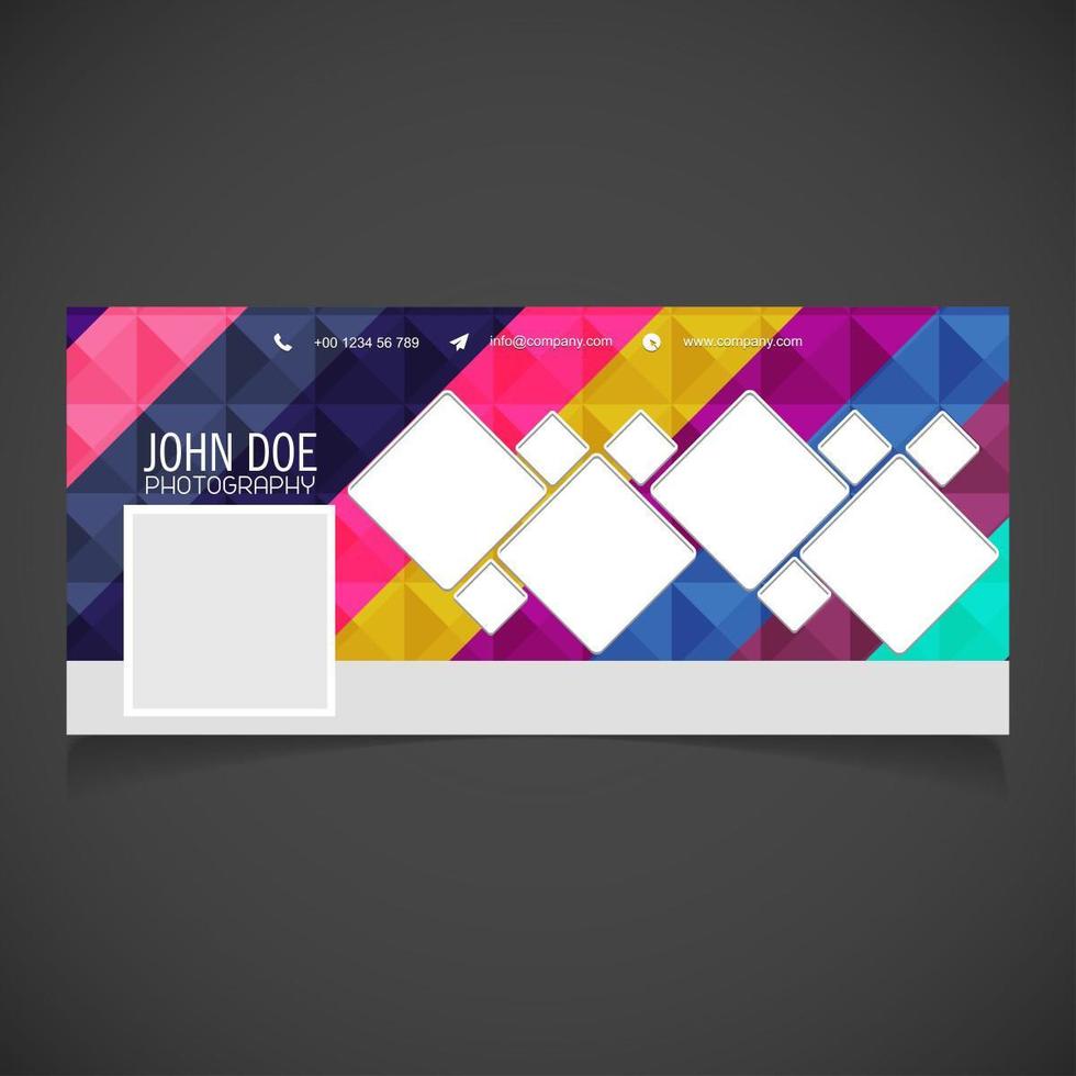 Colorful Geometric Photography Page Banner vector