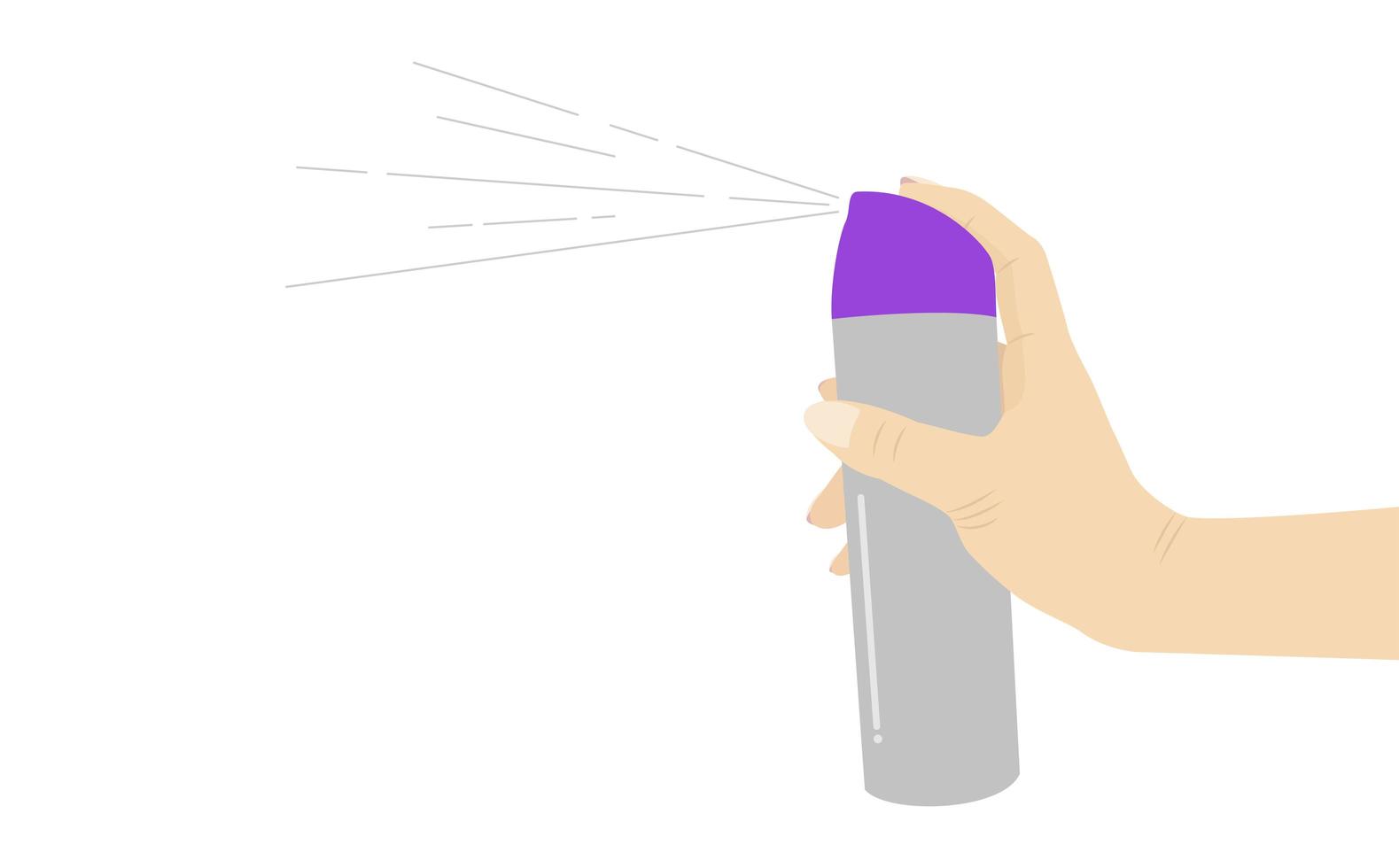 Hand Holding Spray Can vector