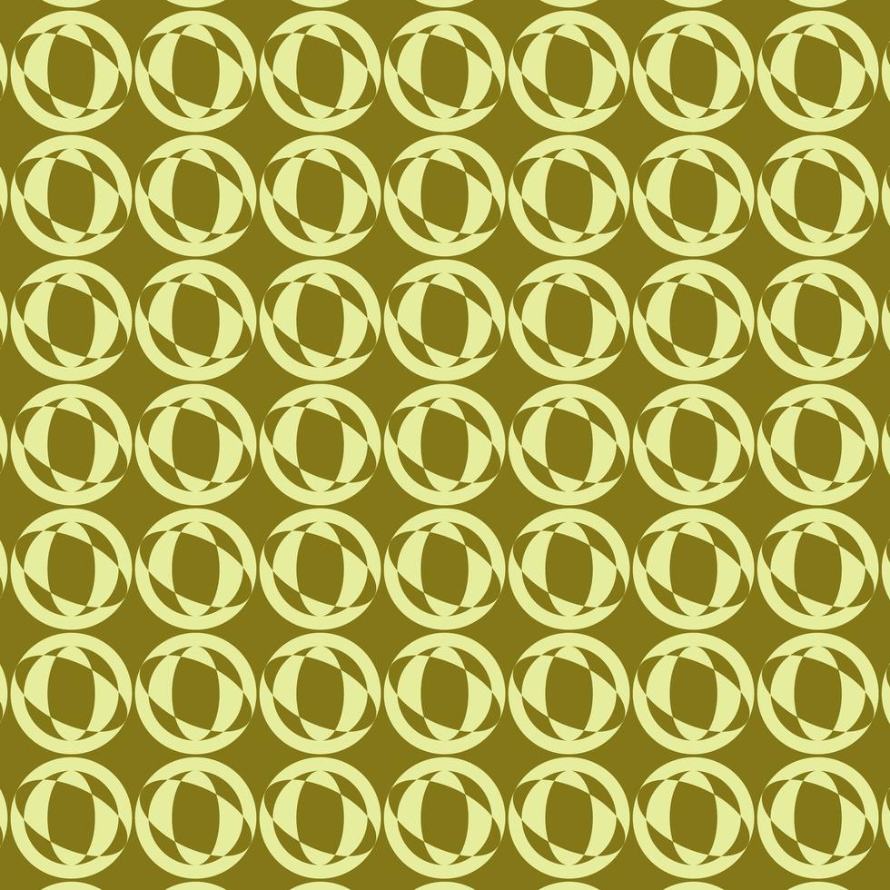 Retro Lime Green Round Pattern Design  vector