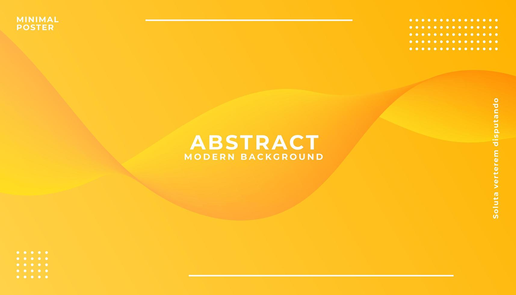 Abstract Yellow and Orange Wave Background vector