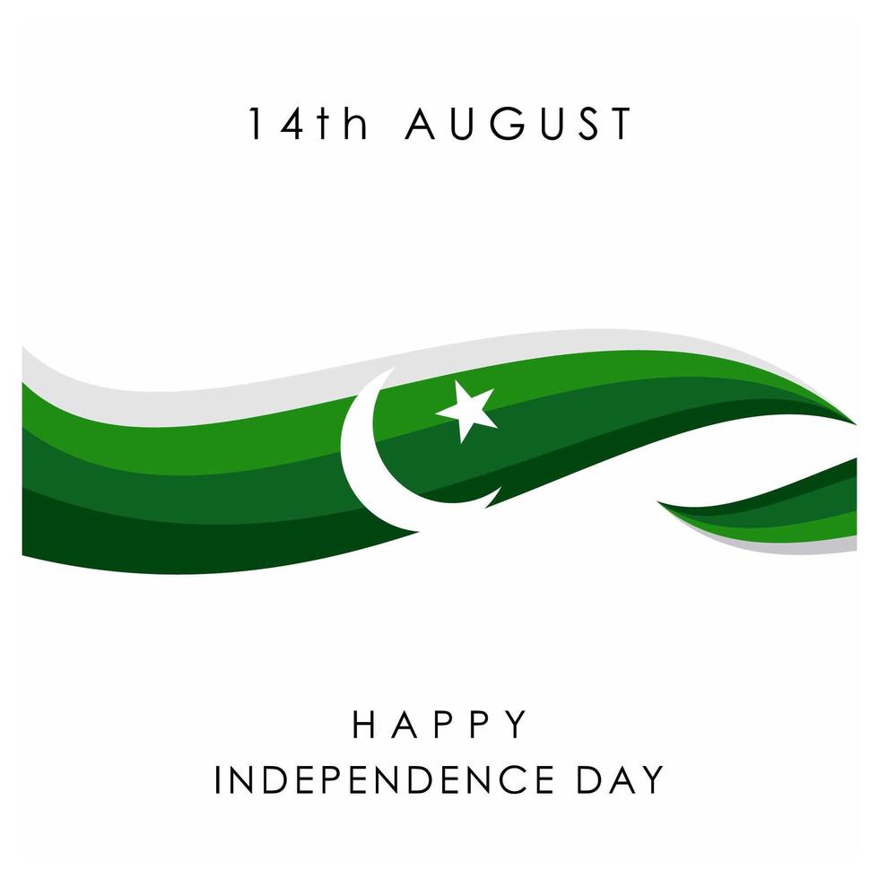 Pakistan Independence Day Poster with Crecent and Star vector