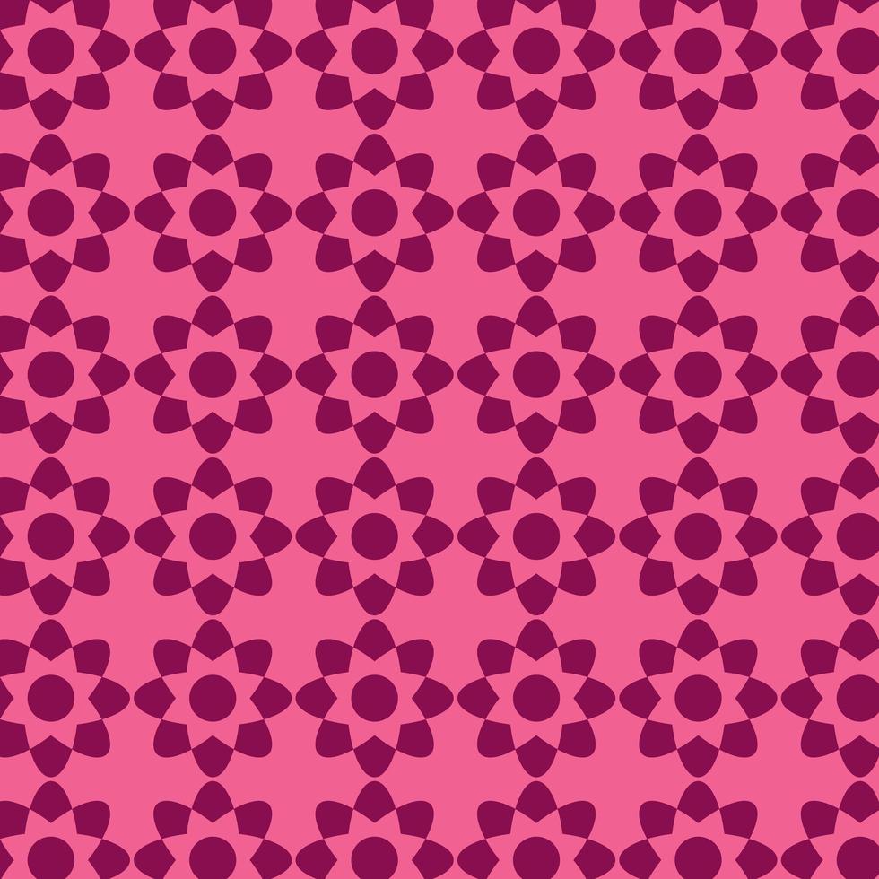 Pink Geometric Star Tile Pattern  vector