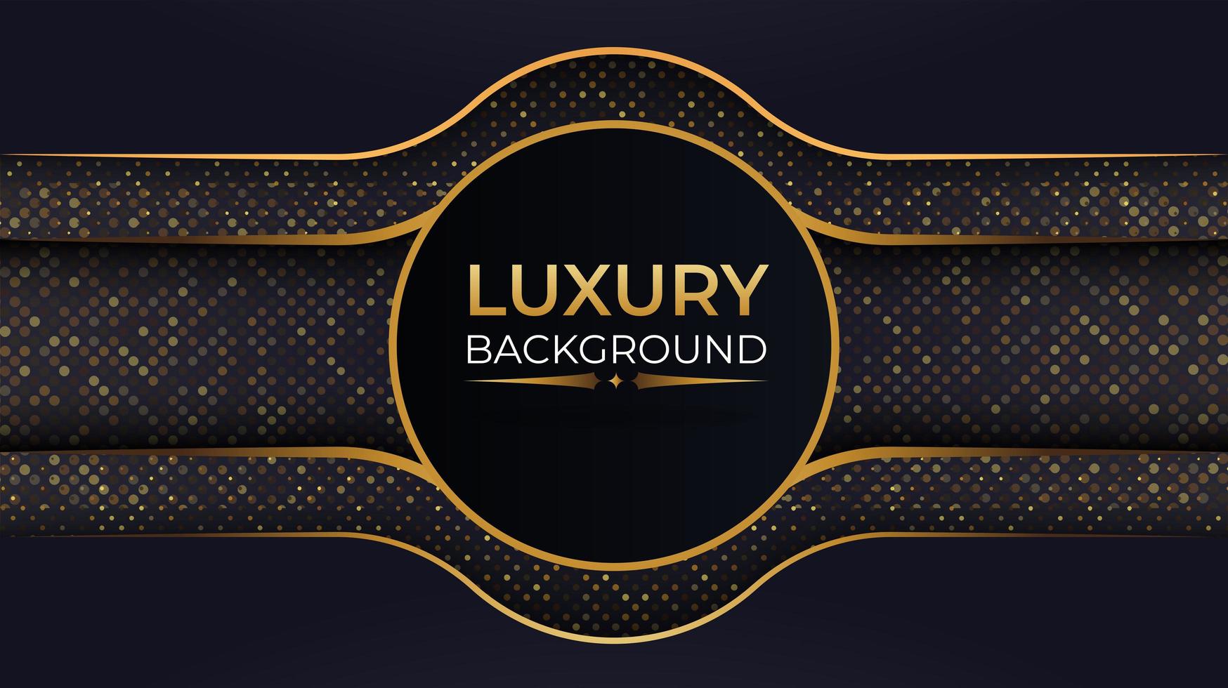 Luxury Background with Circle Frame and Gold Dots vector